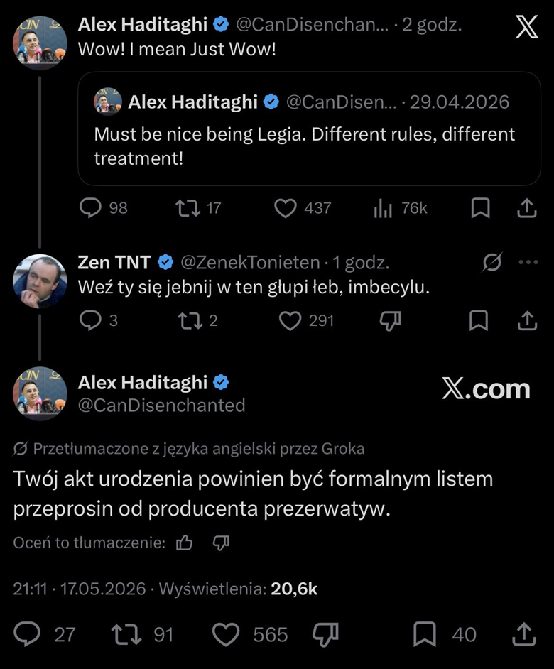 MOCNA WYMIANA ZDAŃ właściciela Pogoni z kibicem Legii xD